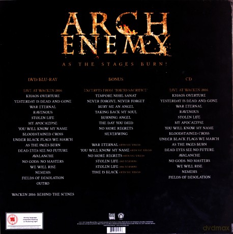 Arch Enemy: As The Stages Burn! [Blu-Ray]+[DVD]+[CD]