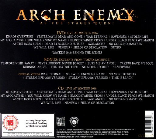 Arch Enemy: As The Stages Burn! [CD]+[DVD]