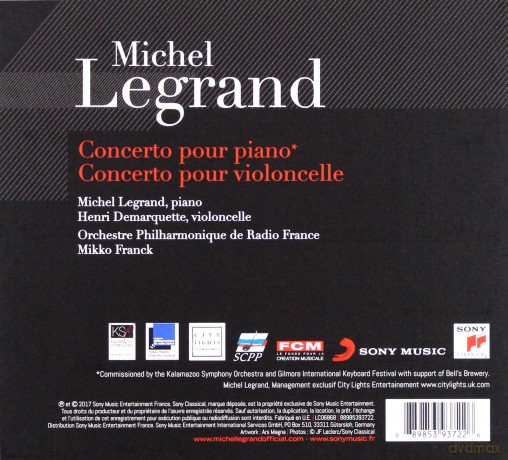 Michel Legrand: Concerto pour piano, Concerto pour violoncelle [CD]