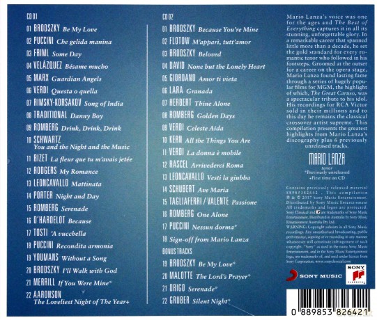 Mario Lanza: Mario Lanza - The Best of Everything [2CD]