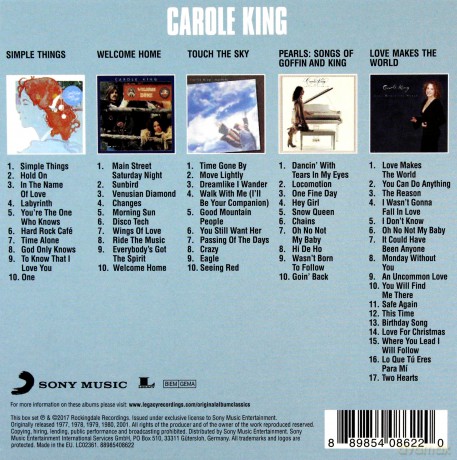 Carole King: Original Album Classics [5CD]