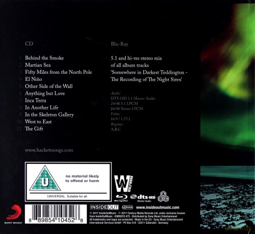 Steve Hackett: The Night Siren [CD]+[Blu-Ray]