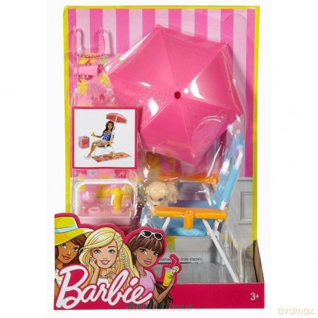 Barbie - Akcesoria wypoczynkowe Zestaw plażowy