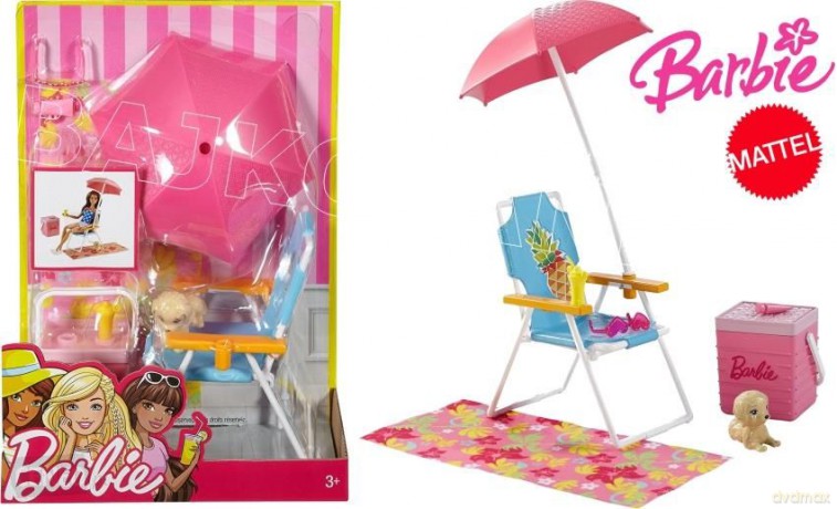 Barbie - Akcesoria wypoczynkowe Zestaw plażowy