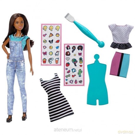 Barbie D.I.Y. Modne naklejki + lalka 1