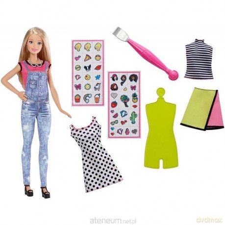 Barbie D.I.Y. Modne naklejki + lalka 2