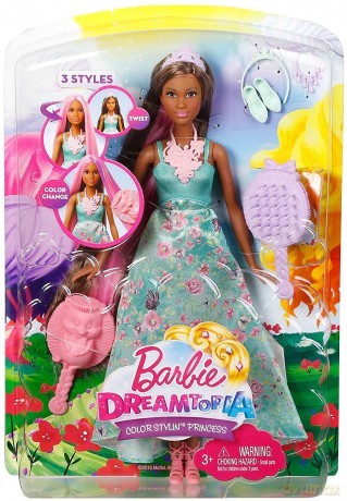 Barbie Dreamtopia. Kolorowe fryzury Brunetka