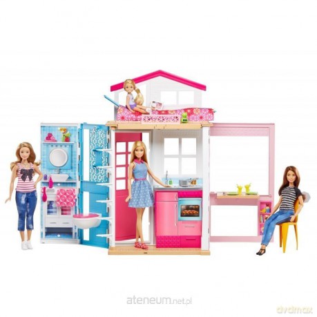 Barbie. Dwupoziomowy domek z lalką