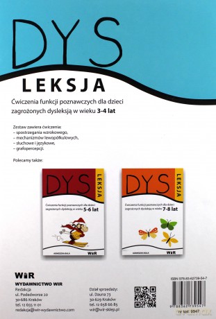 Dysleksja 3-4 lat - Agnieszka Bala [KSIĄŻKA]