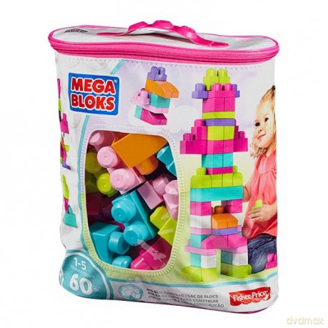 Mega Bloks Duża ECO torba z klockami różowa [KLOCKI]