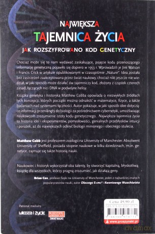 Największa tajemnica życia - Matthew Cobb [KSIĄŻKA]