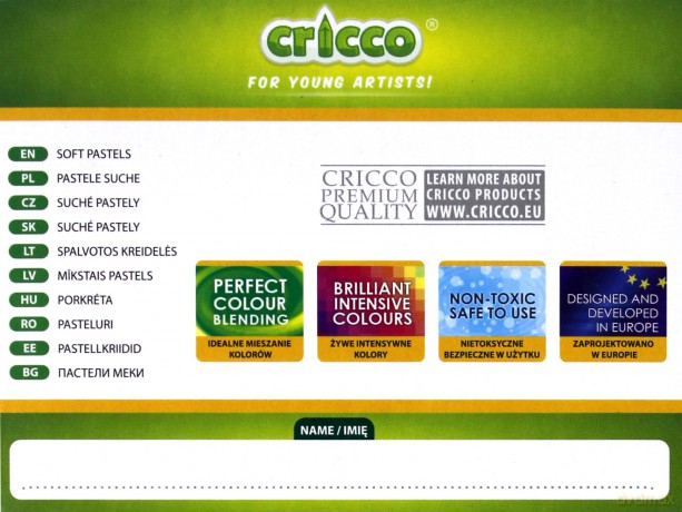 Pastele suche 12 kolorów Cricco