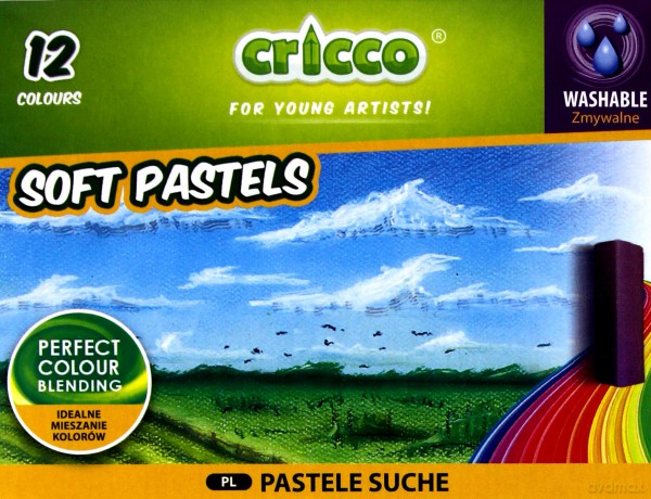 Pastele suche 12 kolorów Cricco