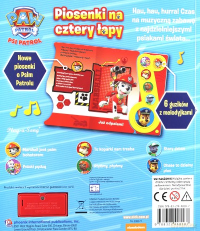 Psi Patrol. Piosenki na cztery łapy [KSIĄŻKA]