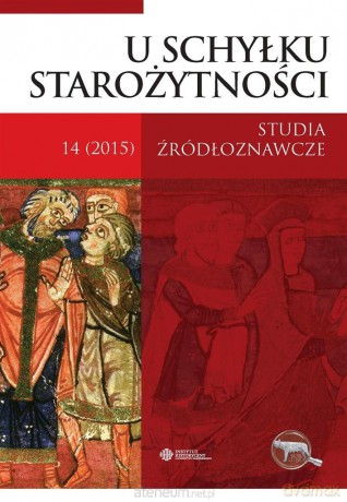Studia źródłoznawcze 14 U schyłku starożytności [KSIĄŻKA]