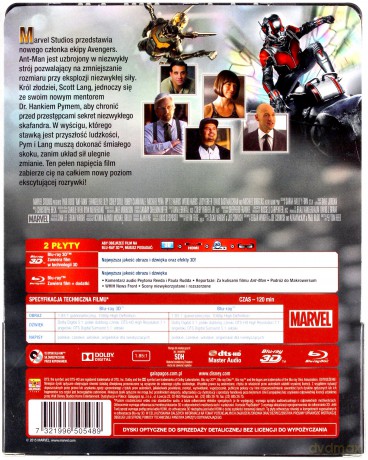 Ant-Man 3D (steelbook) [Blu-Ray 3D]+[Blu-Ray]