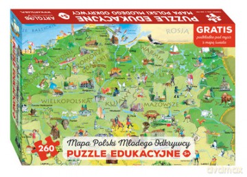 ARTGLOB 260 el. Mapa Polski młodego odkrywcy [PUZZLE]