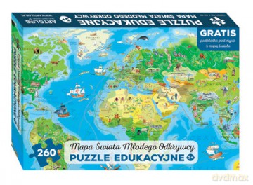 ARTGLOB 260 el. Mapa świata młodego odkrywcy [PUZZLE]