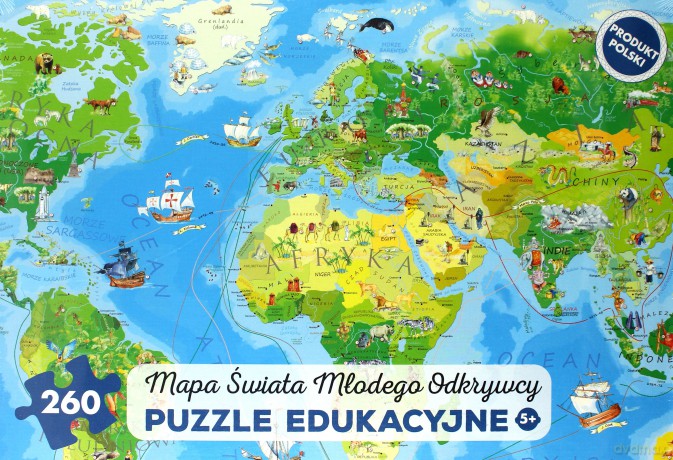 ARTGLOB 260 el. Mapa świata młodego odkrywcy [PUZZLE]