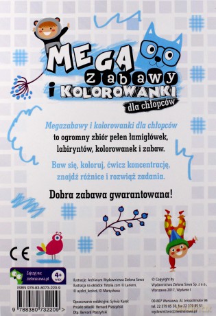 Megazabawy i kolorowanki dla chłopców [KSIĄŻKA]