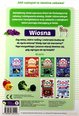 Wiosna. 300 naklejek. Naklejkowy świat [KSIĄŻKA]