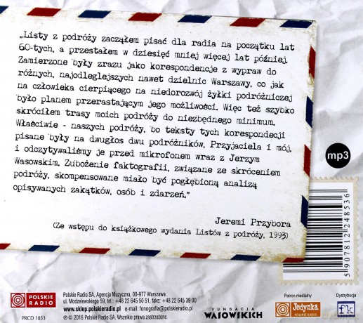 Listy z podróży Jeremiego Przybory - Jeremi Przybora, Jerzy Wasowski [AUDIOBOOK]