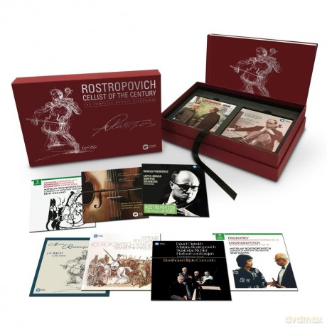 Mstislav Rostropovitsch: The Cellist Of The Century - The Complete Warner Recordings [40CD]+[3DVD]