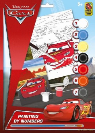 Cars Kolorowanka z numerkami A4 [KSIĄŻKA]