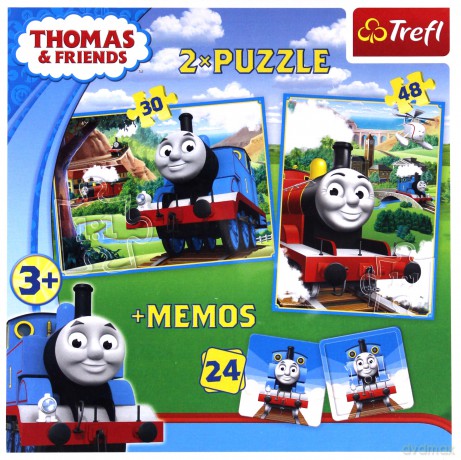 TREFL 30, 48 el. + memo - Tomek i przyjaciele (90602) [PUZZLE]