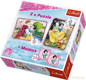TREFL 30, 48 el. + Memo - Zakochana Śnieżka Disney Princess (90603) [PUZZLE]