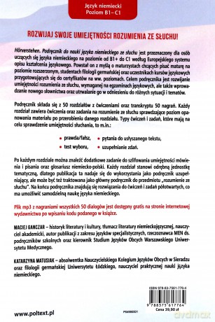 Horverstehen. Podręcznik do nauki języka niemieckiego ze słuchu - Maciej Ganczar [KSIĄŻKA]