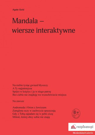 Mandala. Wiersze interaktywne - Agate Gold [KSIĄŻKA]