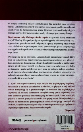 Trzy kluczowe cechy idealnego członka zespołu. Opowieść o przywództwie - Patrick Lencioni [KSIĄŻKA]