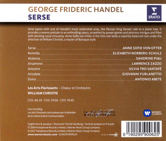 Christie & Arts Florissants & Von Otter & Norberg-Schulz & Piau & Zazzo & Santafe: Handel: Serse [3CD]