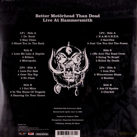 Motorhead: Better Motorhead Than Dead [4xWinyl]