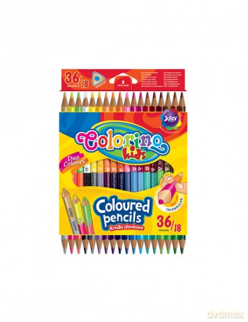 Colorino kredki trójkątne dwustronne 36 kolorów