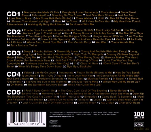 Dean Martin: 100 Hits - Legends [5CD]