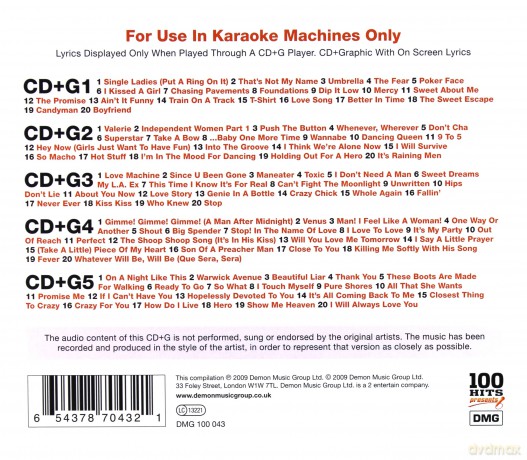 100 Hits: Karaoke Girls Night [5CD]
