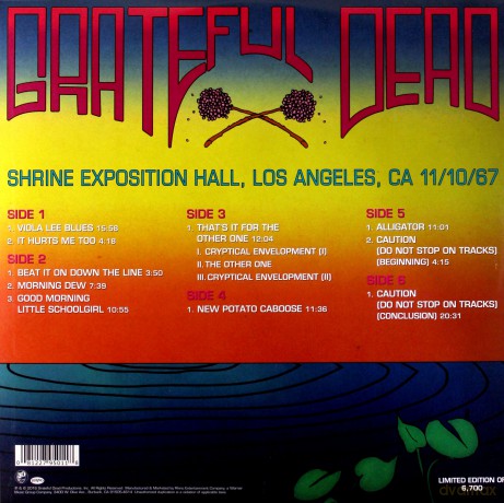 Grateful Dead: 11/10/67 Shrine Auditorium [3xWinyl]