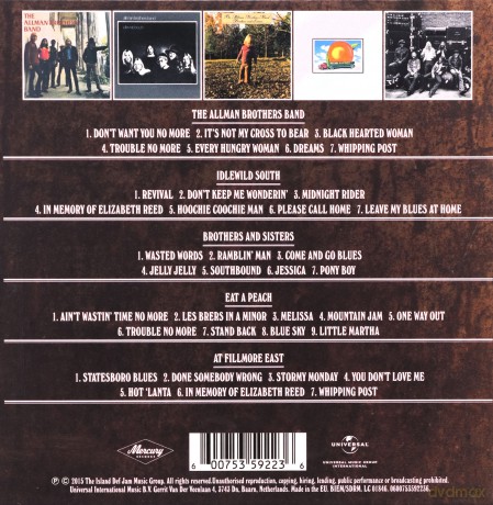 The Allman Brothers: 5 Classic Albums [5CD]
