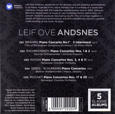Leif Ove Andsnes: 5 Classic Albums [5CD]