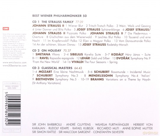 Wiener Philharmoniker: 50 Best Wiener Philharmoniker [3CD]