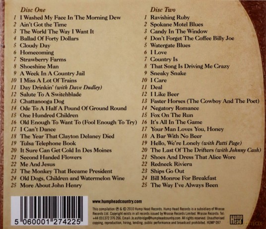 Tom T Hall: 50 Greatest Hits [2CD]