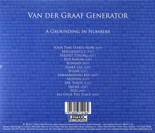 Van Der Graaf Generator: A Grounding In Numbers [CD]