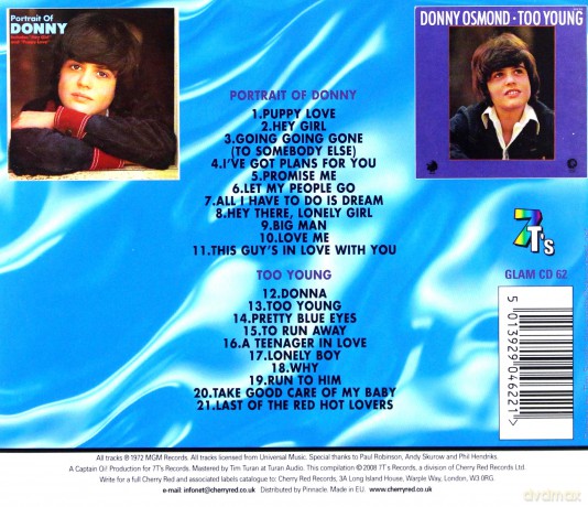Donny Osmond: A Portrait Of Donny/Too Young [CD]