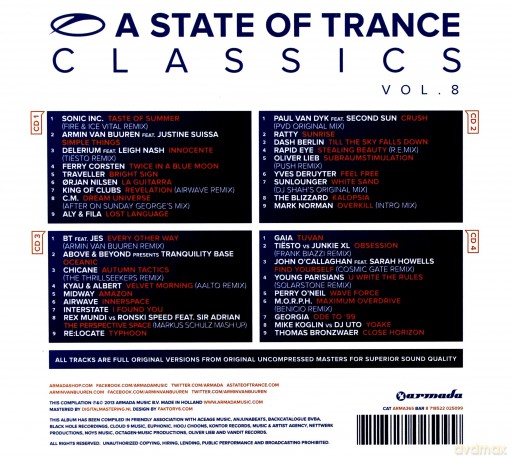 Armin Van Buuren: A State Of Trance Classics 8 [4CD]
