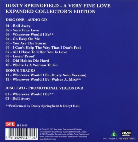 Dusty Springfield: A Very Fine Love [CD]+[DVD]