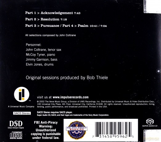 John Coltrane: A Love Supreme - Usa [SACD]