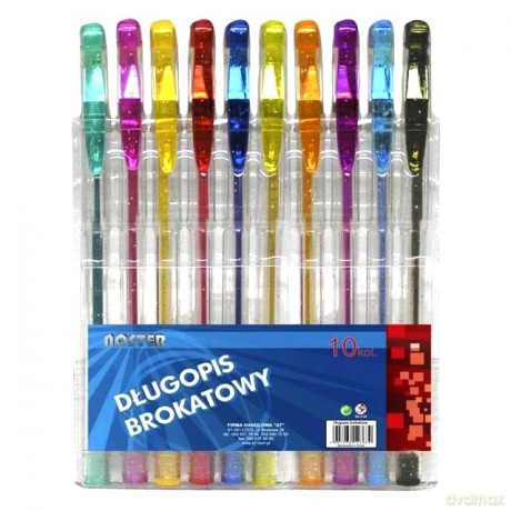 Długopis brokatowy 10 kolorów