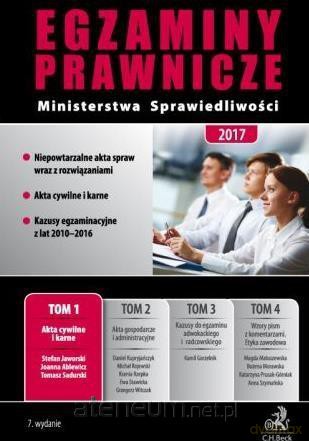 Egzaminy Prawnicze Ministerstwa Spraw. 2017 (Tom 1) - Stefan Jaworski, Joanna Ablewicz, Tomasz Sadurski [KSIĄŻKA]